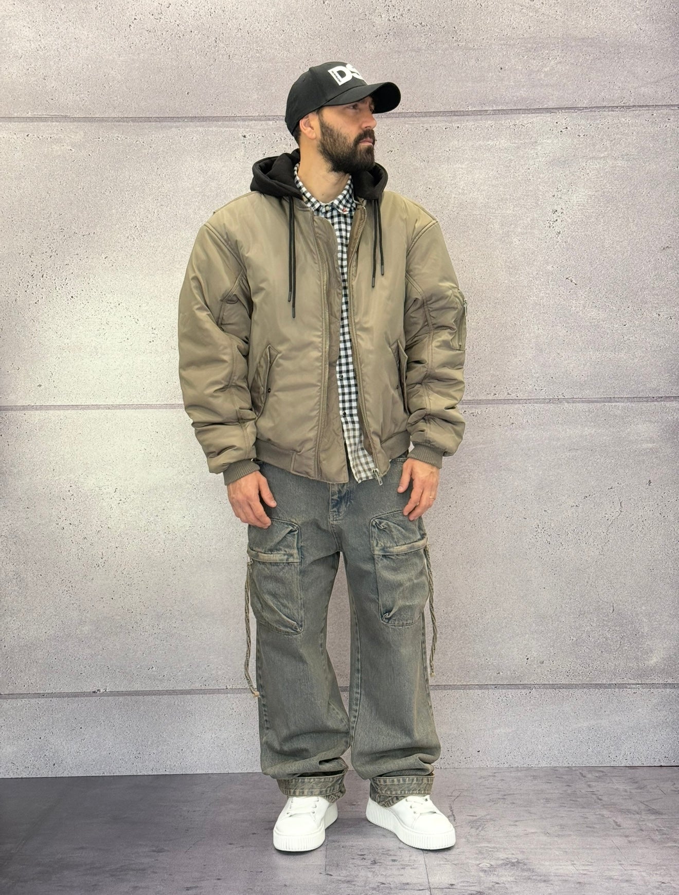 BOMBER CON CAPPUCCIO RIMOVIBILE - CATCH - ART. 24CK-024 - COL. KHAKI