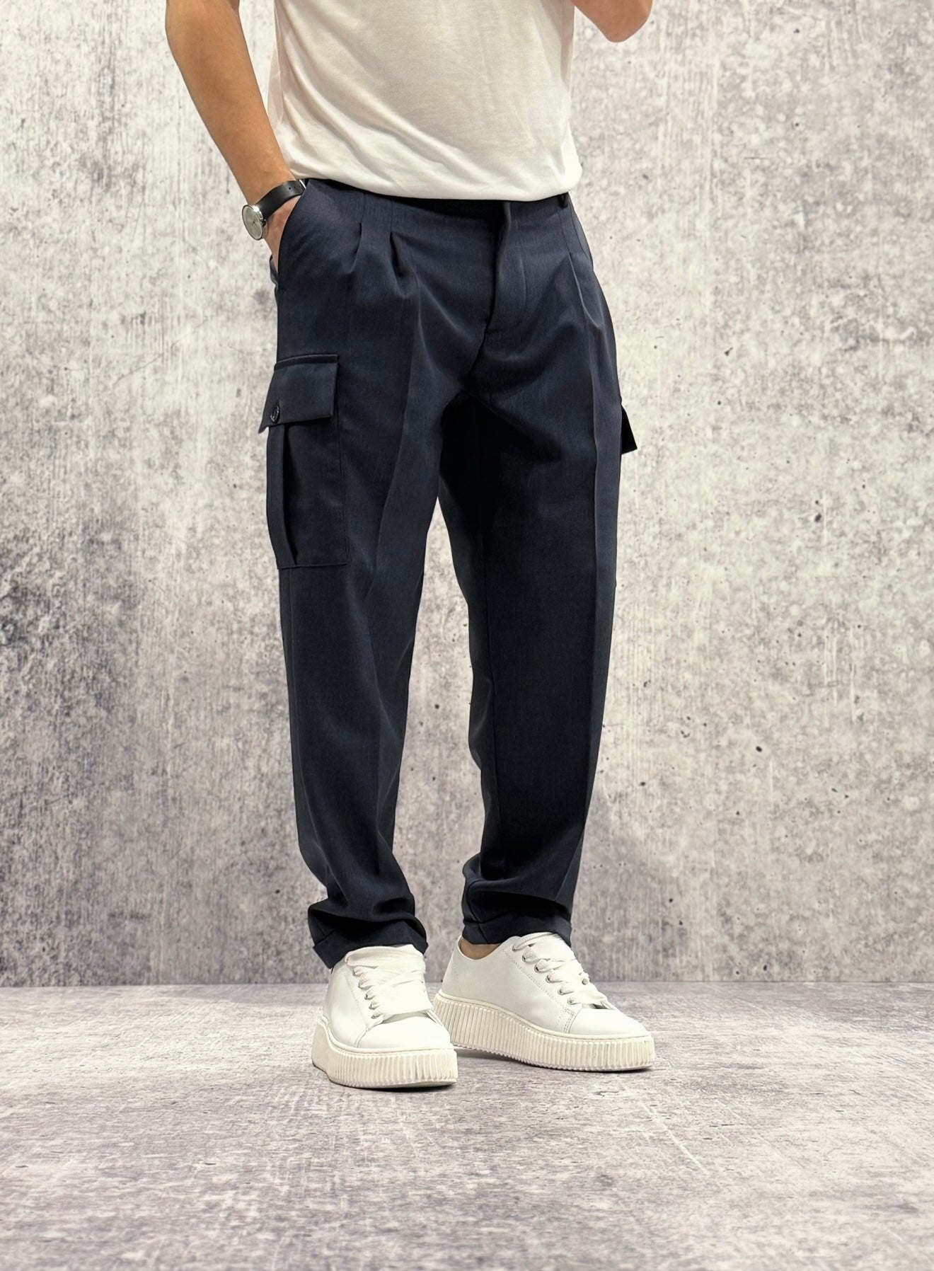 PANTALONE CARGO - WHY NOT BRAND - ART. JONES FR 87 - COL. BLU