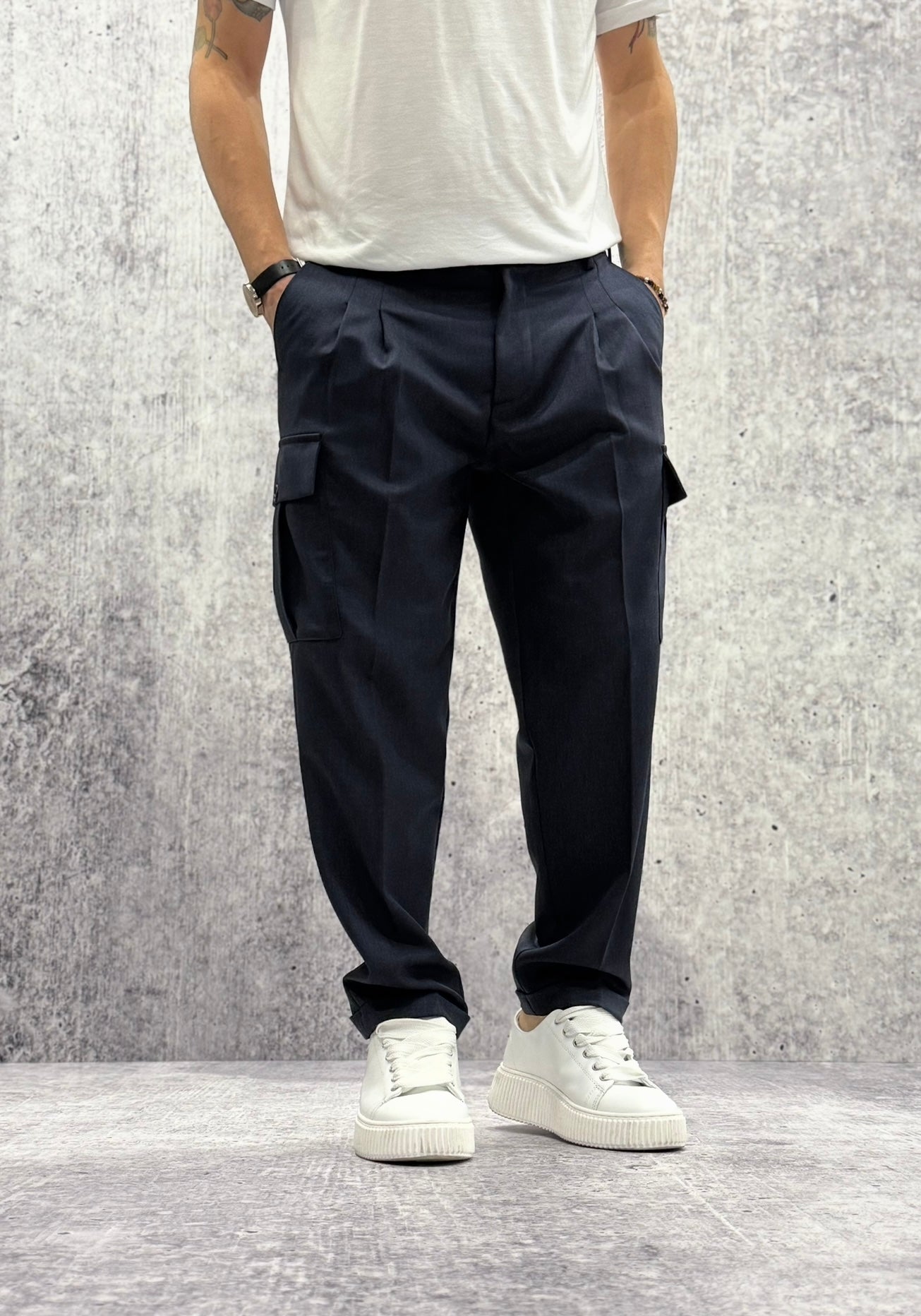 PANTALONE CARGO - WHY NOT BRAND - ART. JONES FR 87 - COL. BLU