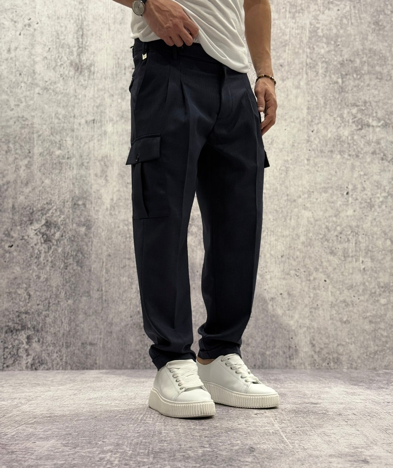 PANTALONE CARGO - WHY NOT BRAND - ART. JONES FR 87 - COL. BLU