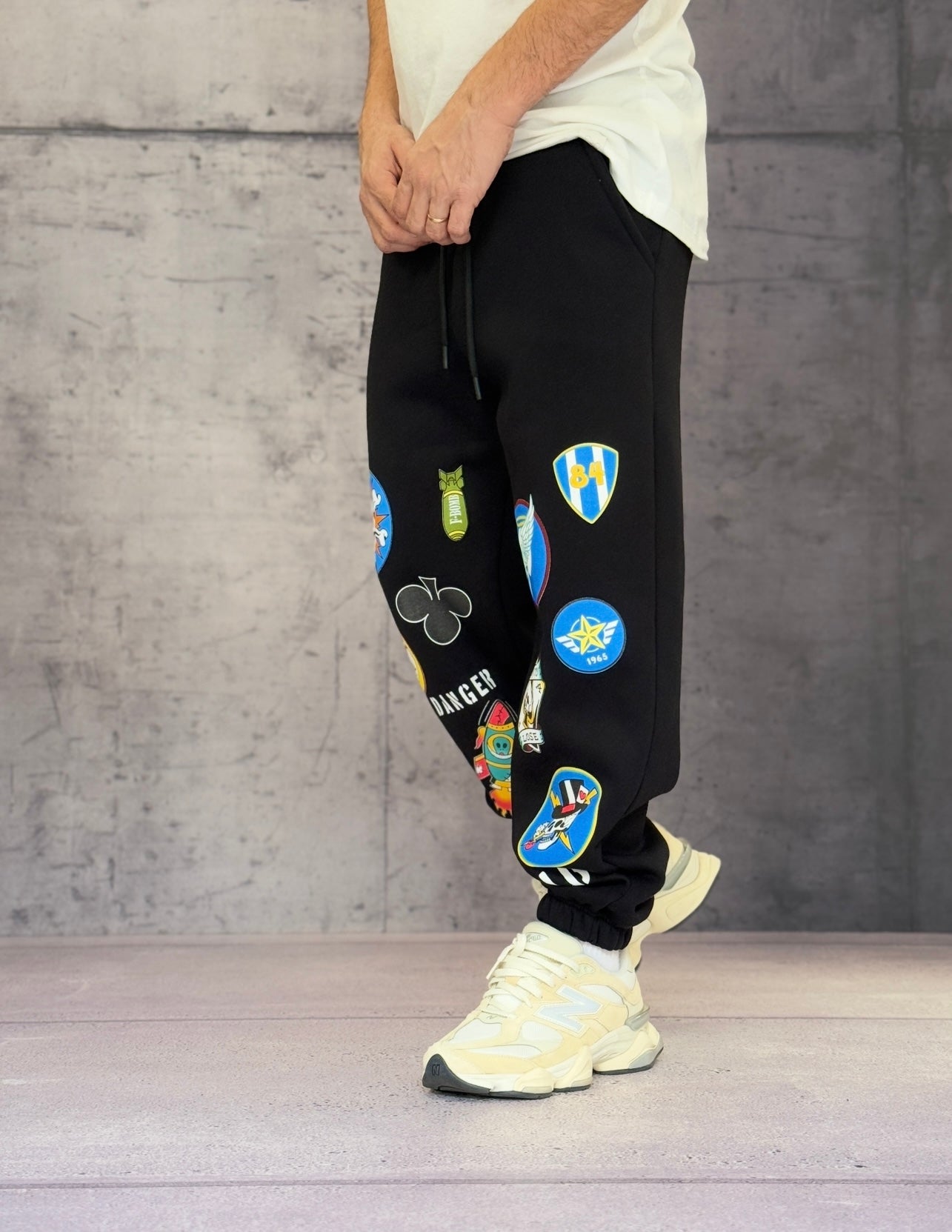 PANTALONE IN  FELPA TUTA POLICOTONE GARZATA STAMPE - BERNA - ART. 252025