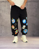 PANTALONE IN  FELPA TUTA POLICOTONE GARZATA STAMPE - BERNA - ART. 252025