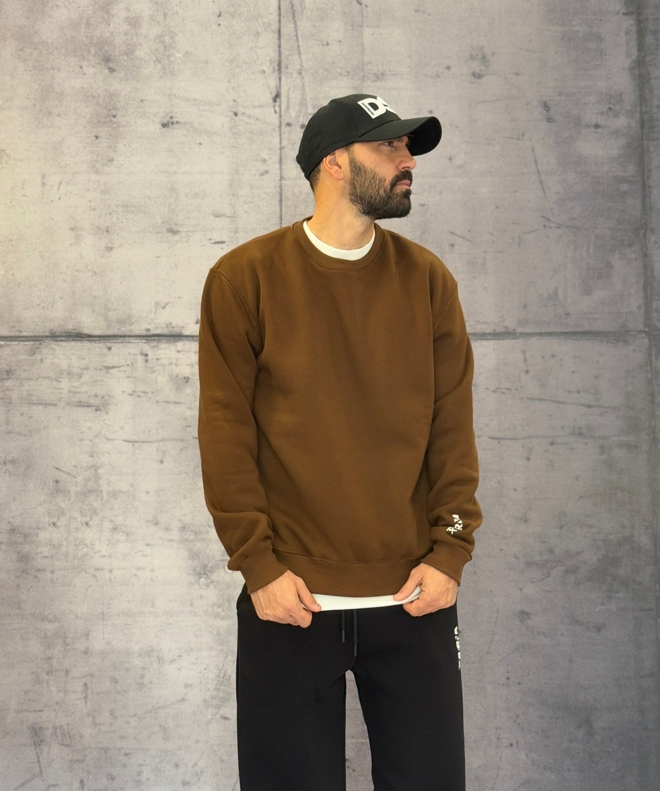 FELPA GIROCOLLO - BERNA - ART. 252020186 - COL. CIOCCOLATO