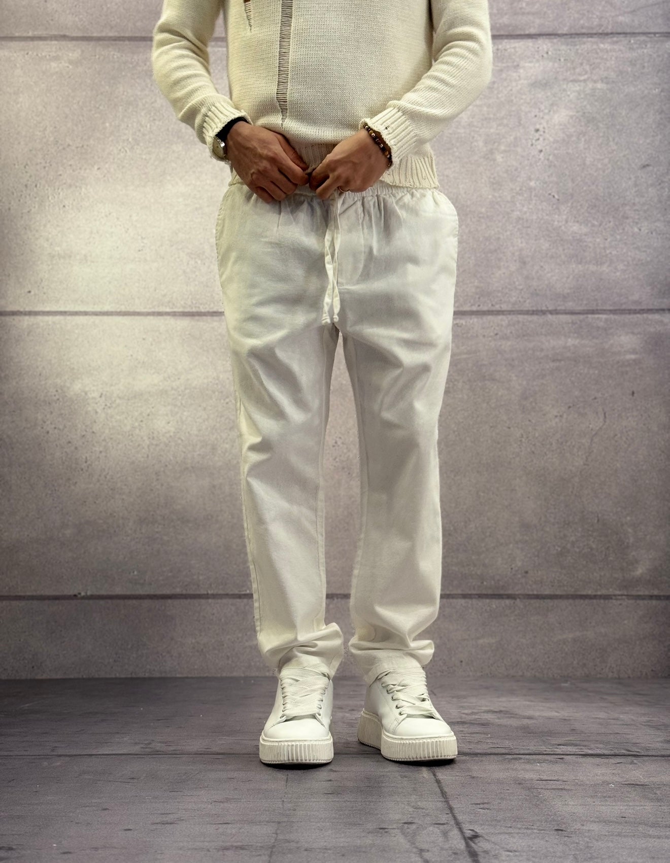 PANTALONE ELASTICO IN VITA MISTO LINO - ONLY&SONS - ART. 22024966