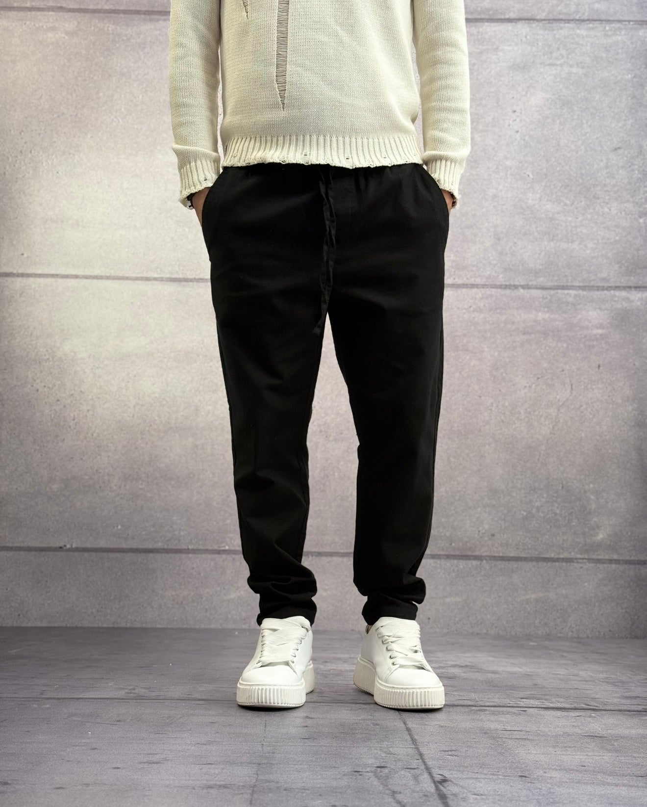 PANTALONE ELASTICO IN VITA MISTO LINO - ONLY&SONS - ART. 22024966