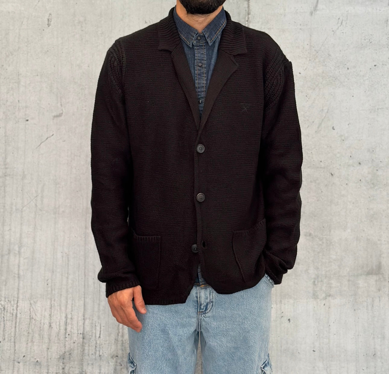 CARDIGAN BLAZER HEAVY GAUGE - BERNA-  *ART. 2330321 - COL. NERO