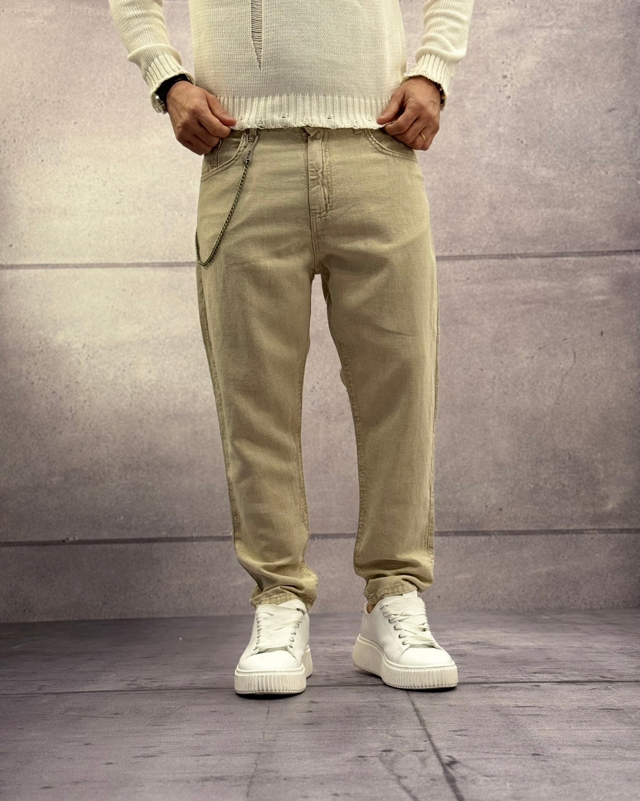 PANTALONE MISTO LINO - BERNA - ART. 251053
