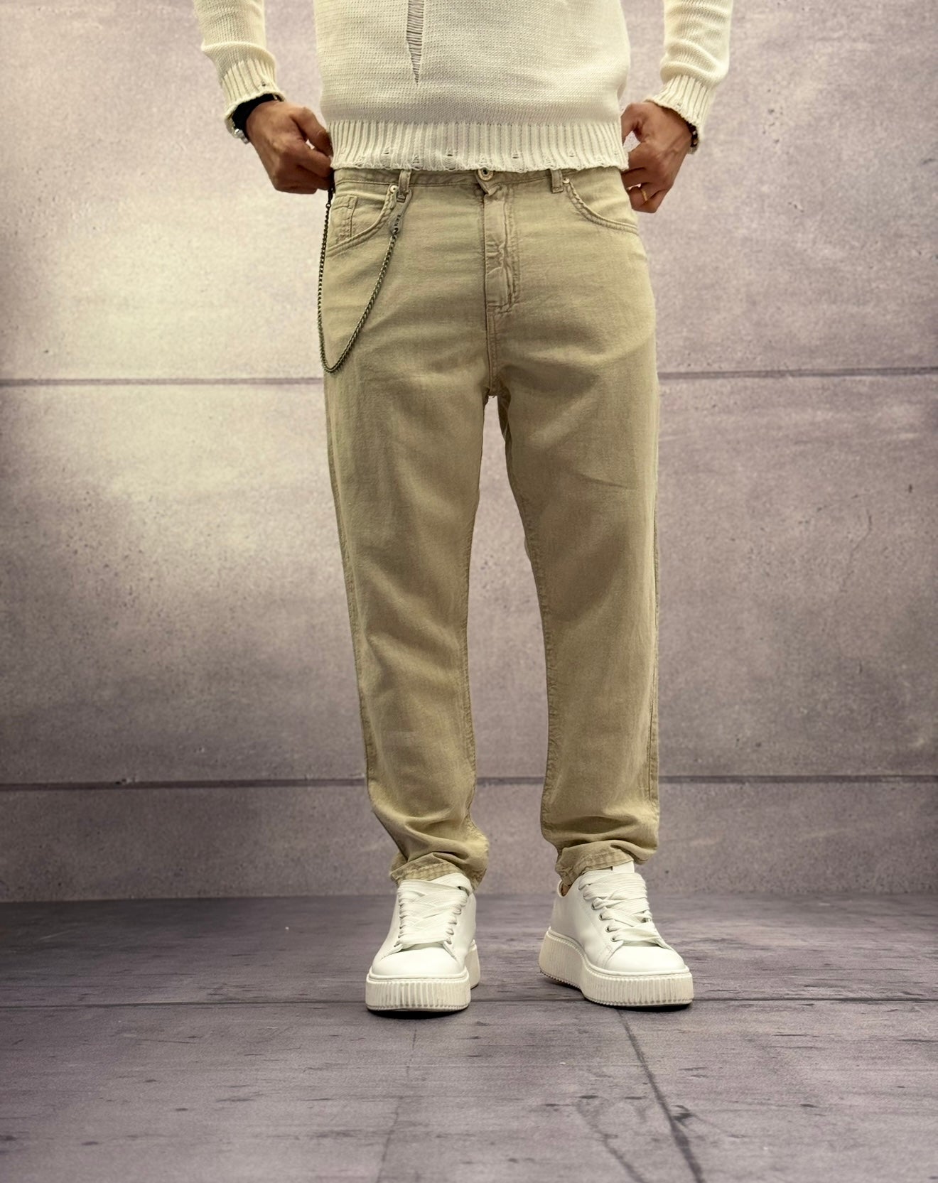 PANTALONE MISTO LINO - BERNA - ART. 251053