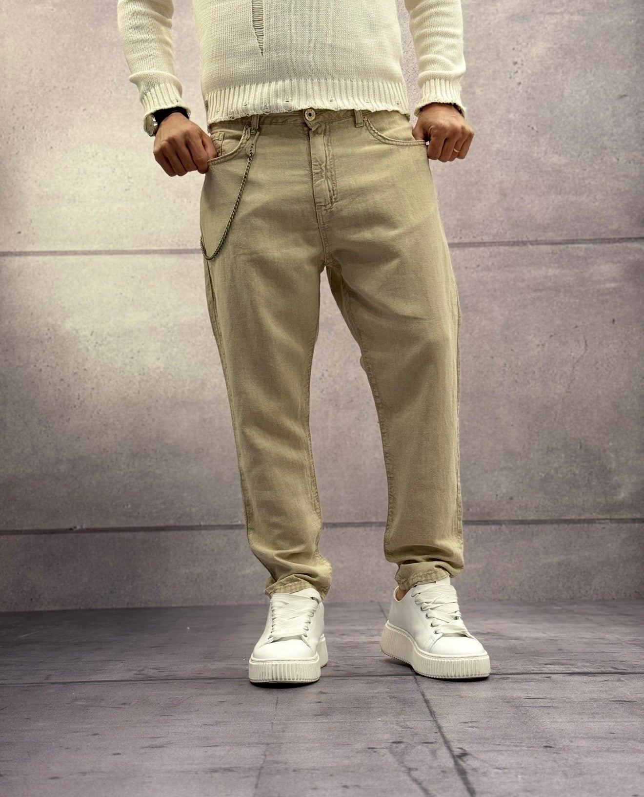PANTALONE MISTO LINO - BERNA - ART. 251053