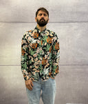 CAMICIA CON COLLETTO FANTASIA FLOREALE IN LINO - BERNA - ART. 25125230