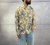 CAMICIA CON COLLETTO FANTASIA FLOREALE IN LINO - BERNA - ART. 25125330