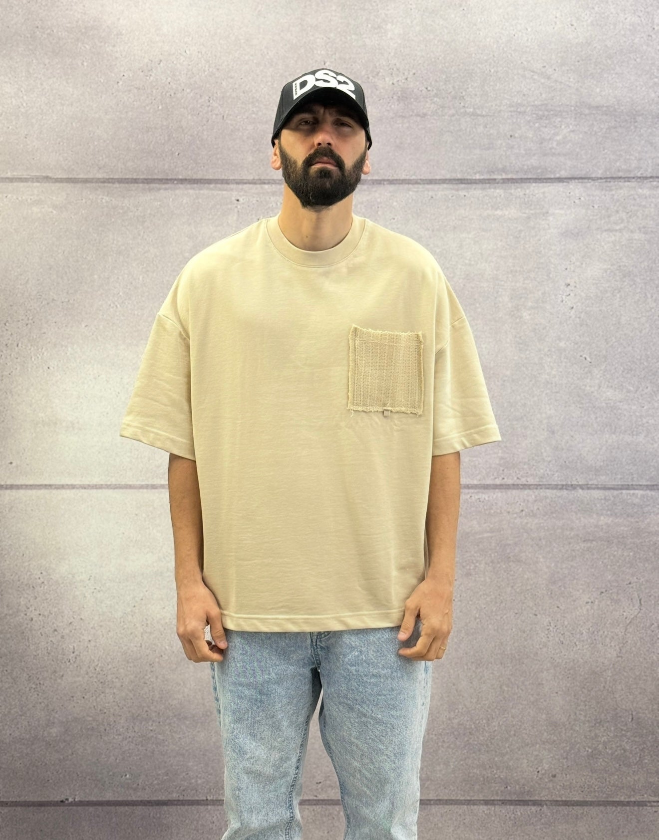 T-SHIRT OVERSIZE CON TASCHINO - 2Y PREMIUM - ART. AJ-6368-1