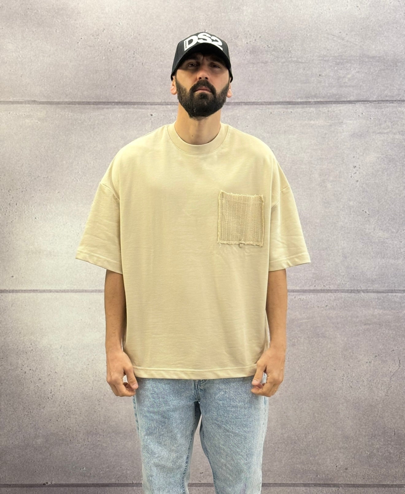 T-SHIRT OVERSIZE CON TASCHINO - 2Y PREMIUM - ART. AJ-6368-1