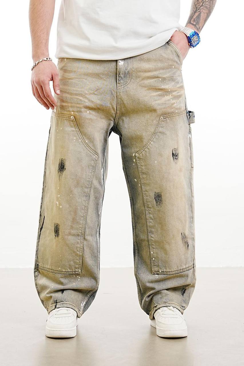 JEANS OVER SCHIZZI - 2Y PREMIUM - ART. B9875 - COL . DENIM SABBIA