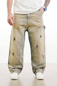 JEANS OVER SCHIZZI - 2Y PREMIUM - ART. B9875 - COL . DENIM SABBIA