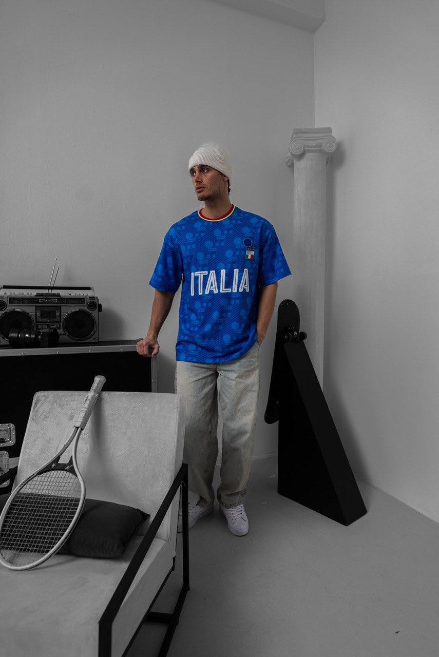 T-SHIRT VINTAGE - HAMEN - ART. ITALIA ANNI 90 - COL. BLU