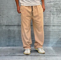 PANTALONE DI TUTA PALAZZO - LACCIO SOTTO - HAMEN - ART. VALENCIA - COL  SABBIA
