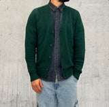 CARDIGAN V LAMBSWOOL - BERNA - *ART. 23303088 - COL. VERDE BOTTIGLIA