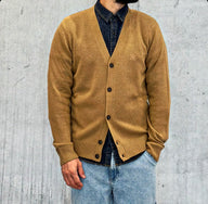 CARDIGAN V LAMBSWOOL - BERNA - *ART. 233030169 - COL. BISCOTTO