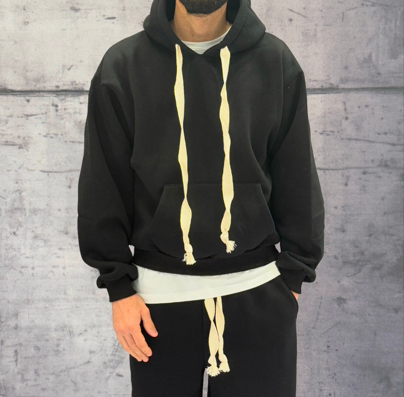 COMPLETO FELPA + PANTALONE TUTA - HAMEN - ART. TOMA - COL. NERO