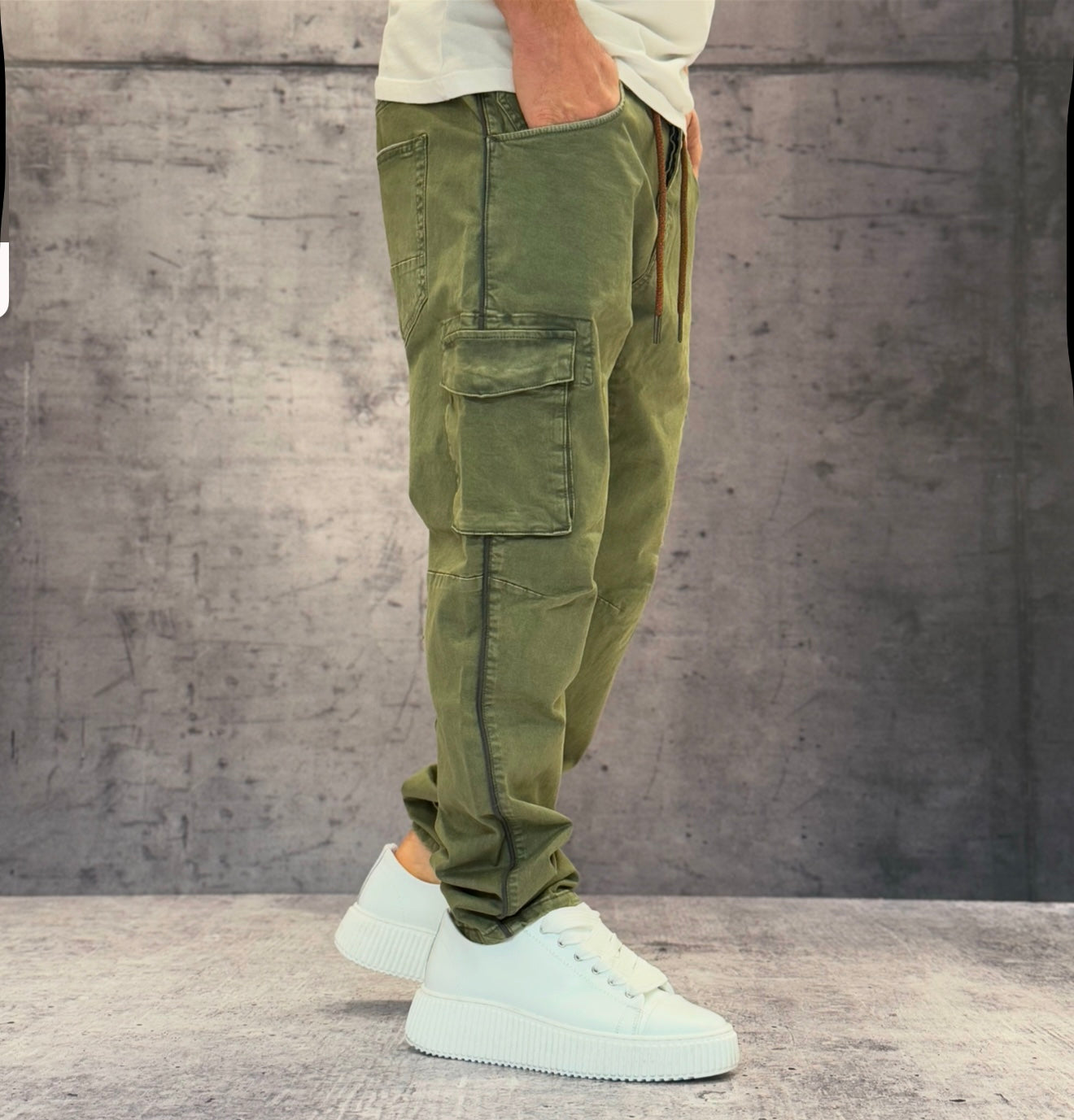 PANTALONE TASCONATO - ONLY&SONS - ART. 22015841 - COL. OLIVE NIGHT