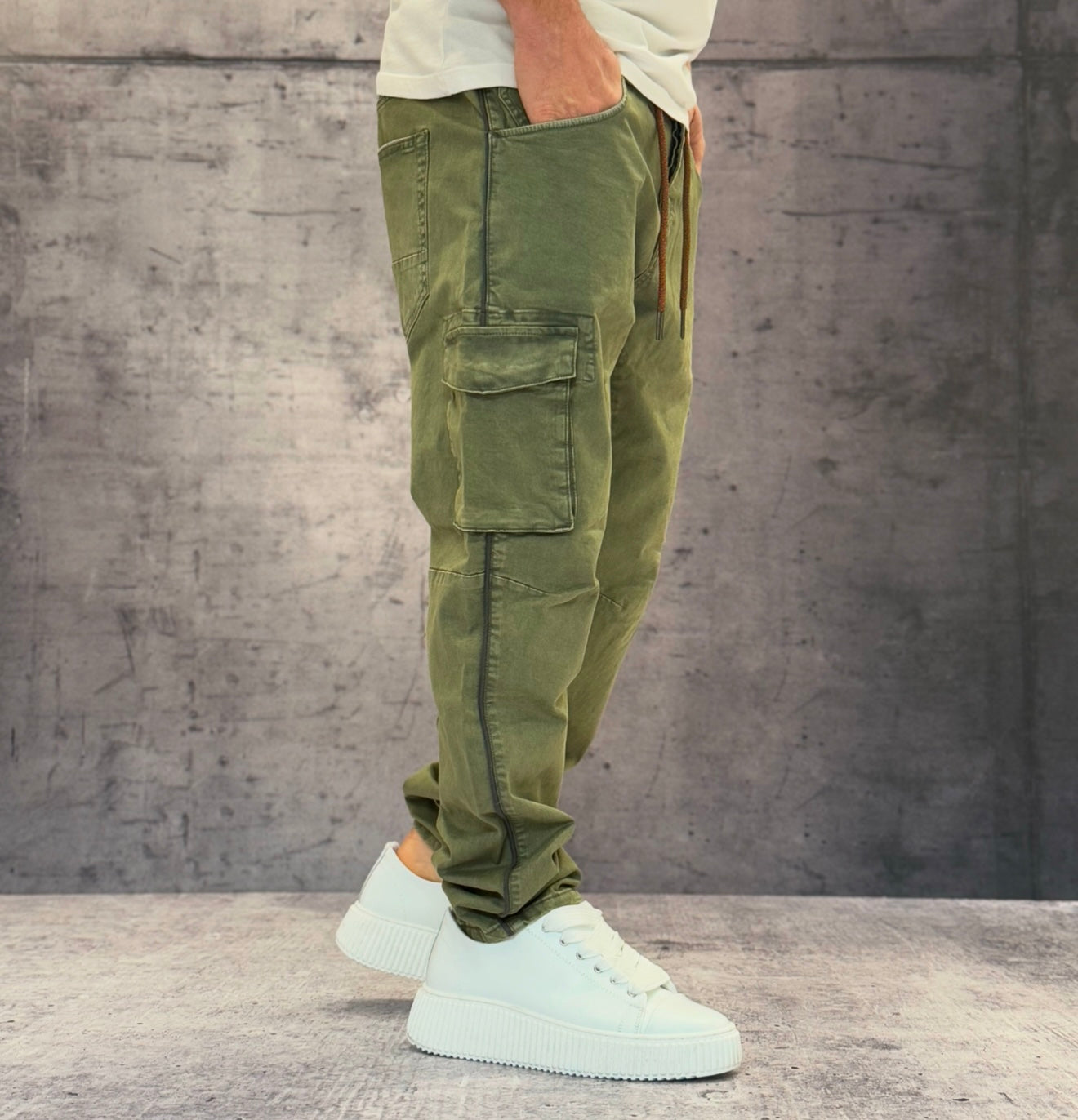 PANTALONE TASCONATO - ONLY&SONS - ART. 22015841 - COL. OLIVE NIGHT
