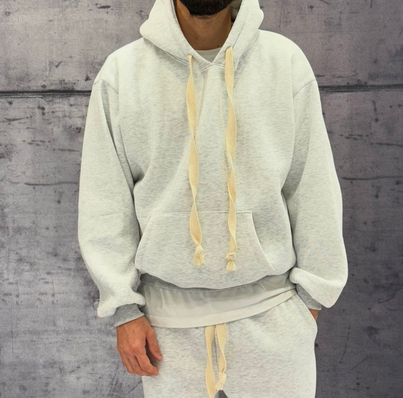 COMPLETO FELPA + PANTALONE TUTA - HAMEN - ART. TOMA - COL. GRIGIO