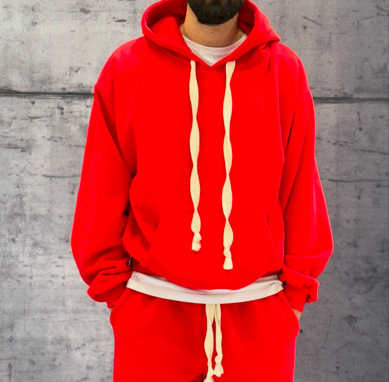 COMPLETO FELPA + PANTALONE TUTA - HAMEN - ART. TOMA - COL. ROSSO