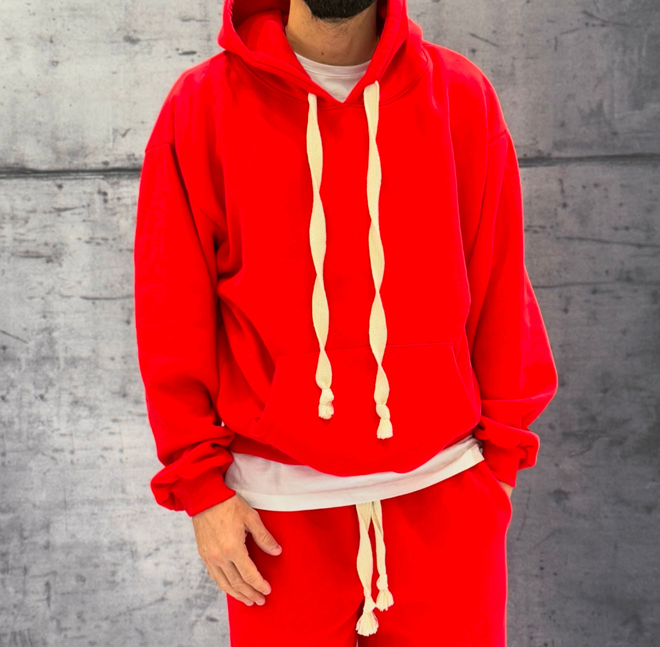 COMPLETO FELPA + PANTALONE TUTA - HAMEN - ART. TOMA - COL. ROSSO