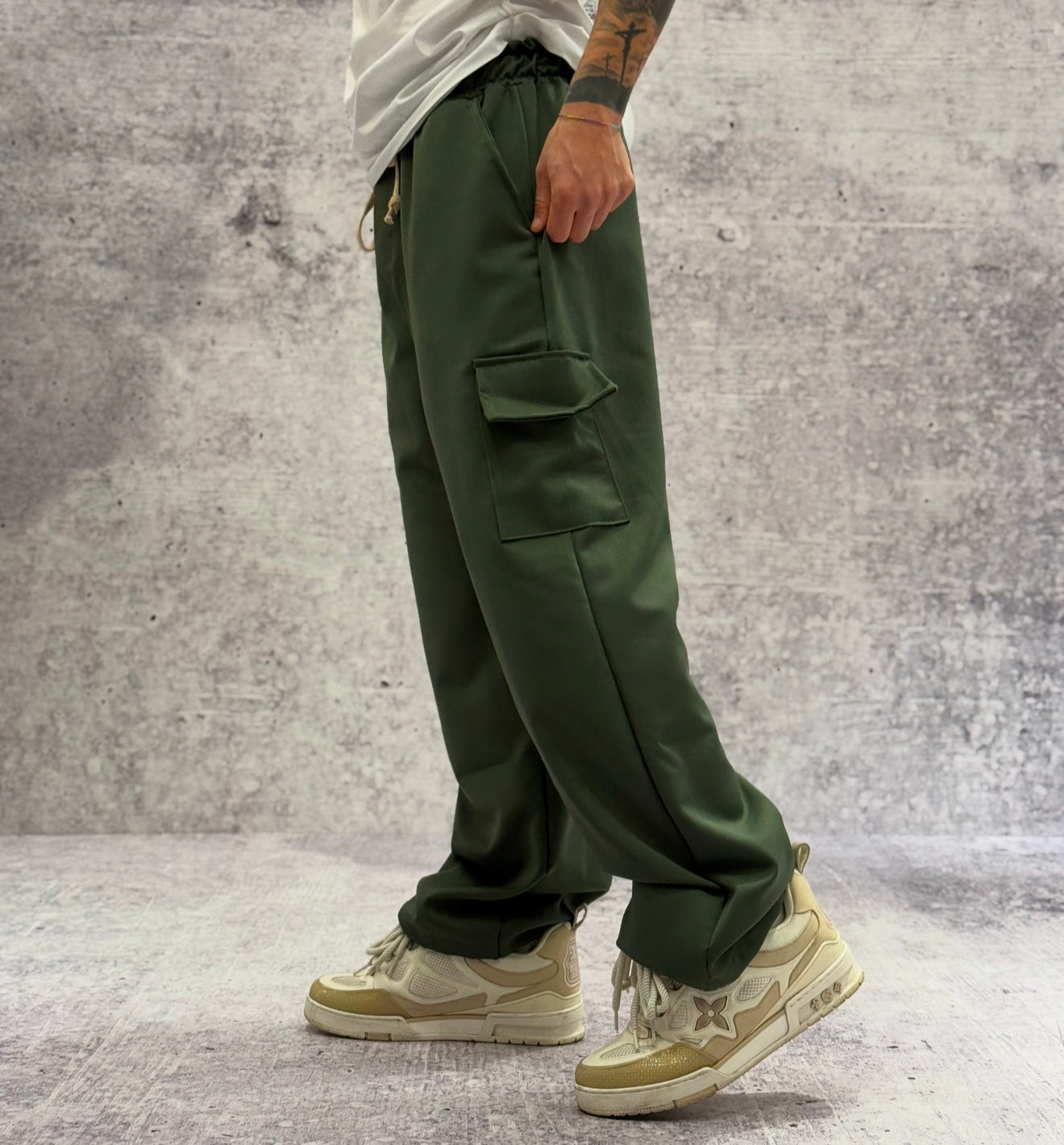 PANTALACCIO TASCONE CARGO - ART. MARCUS - HAMEN - COL. VERDE MILITARE