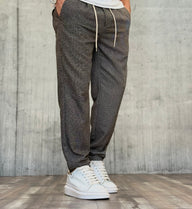 PANTALONE10 CROPPED CON COULISSE  - BERNA - *ART. 2331707 - COL. FANGO
