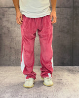 PANTALONE TUTA OVER IN CINIGLIA - MAKE MONEY NOT FRIENDS - *ART. MU210003 - COL. FUCSIA / BIANCO