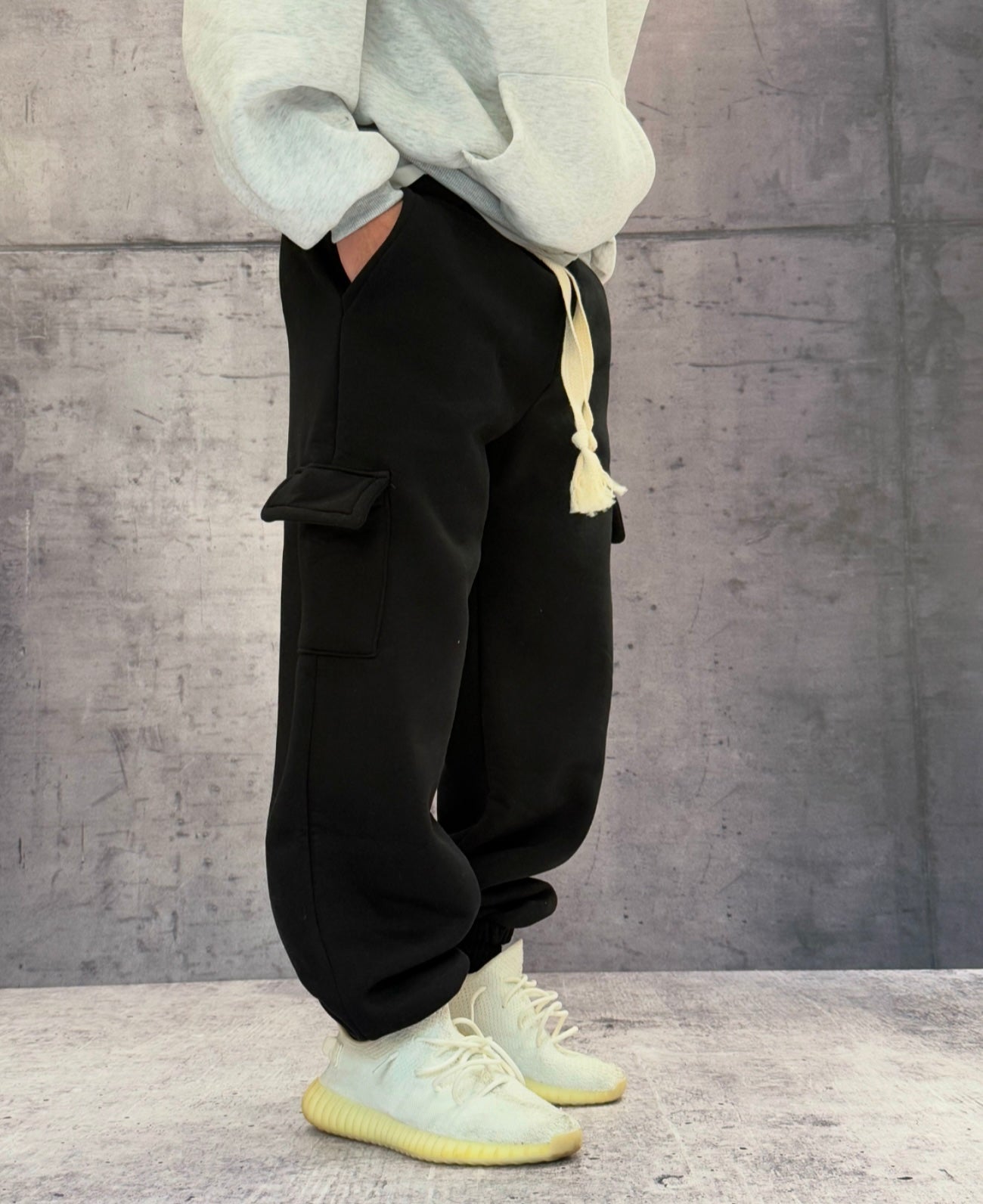 PANTALONE DI TUTA CARGO TASCONE - HAMEN - ART. TIZIANO - COL. NERO