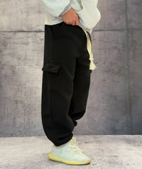 PANTALONE DI TUTA CARGO TASCONE - HAMEN - ART. TIZIANO - COL. NERO