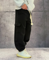 PANTALONE DI TUTA CARGO TASCONE - HAMEN - ART. TIZIANO - COL. NERO