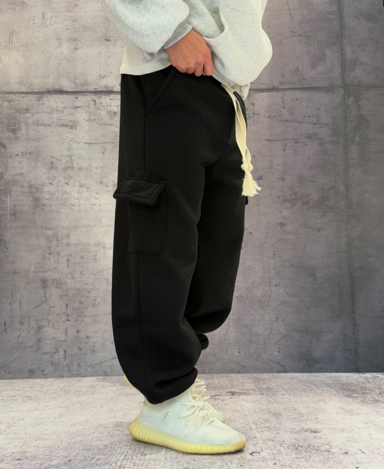 PANTALONE DI TUTA CARGO TASCONE - HAMEN - ART. TIZIANO - COL. NERO