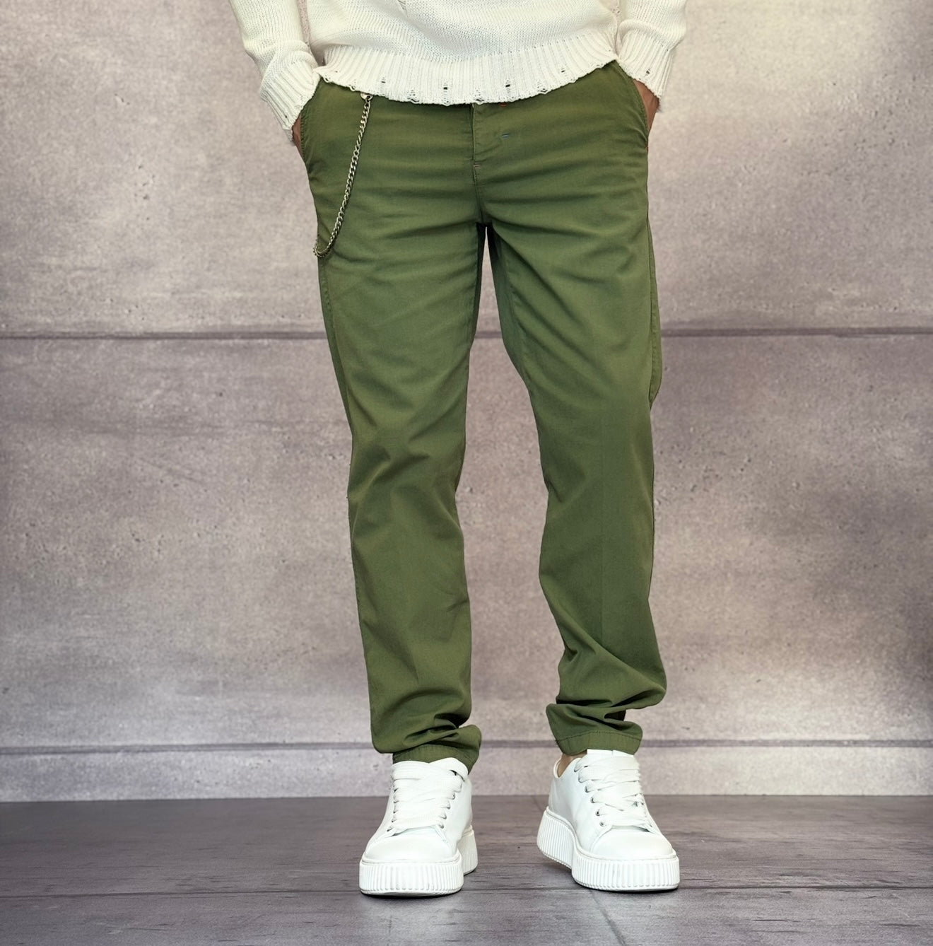 PANTALONE CHINOS LINO - BERNA - ART. 251106