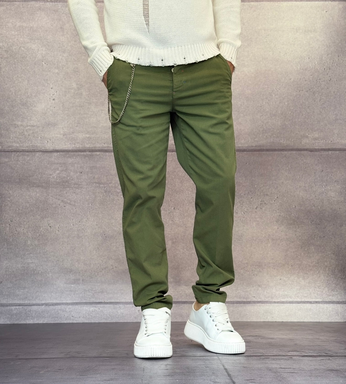 PANTALONE CHINOS LINO - BERNA - ART. 251106