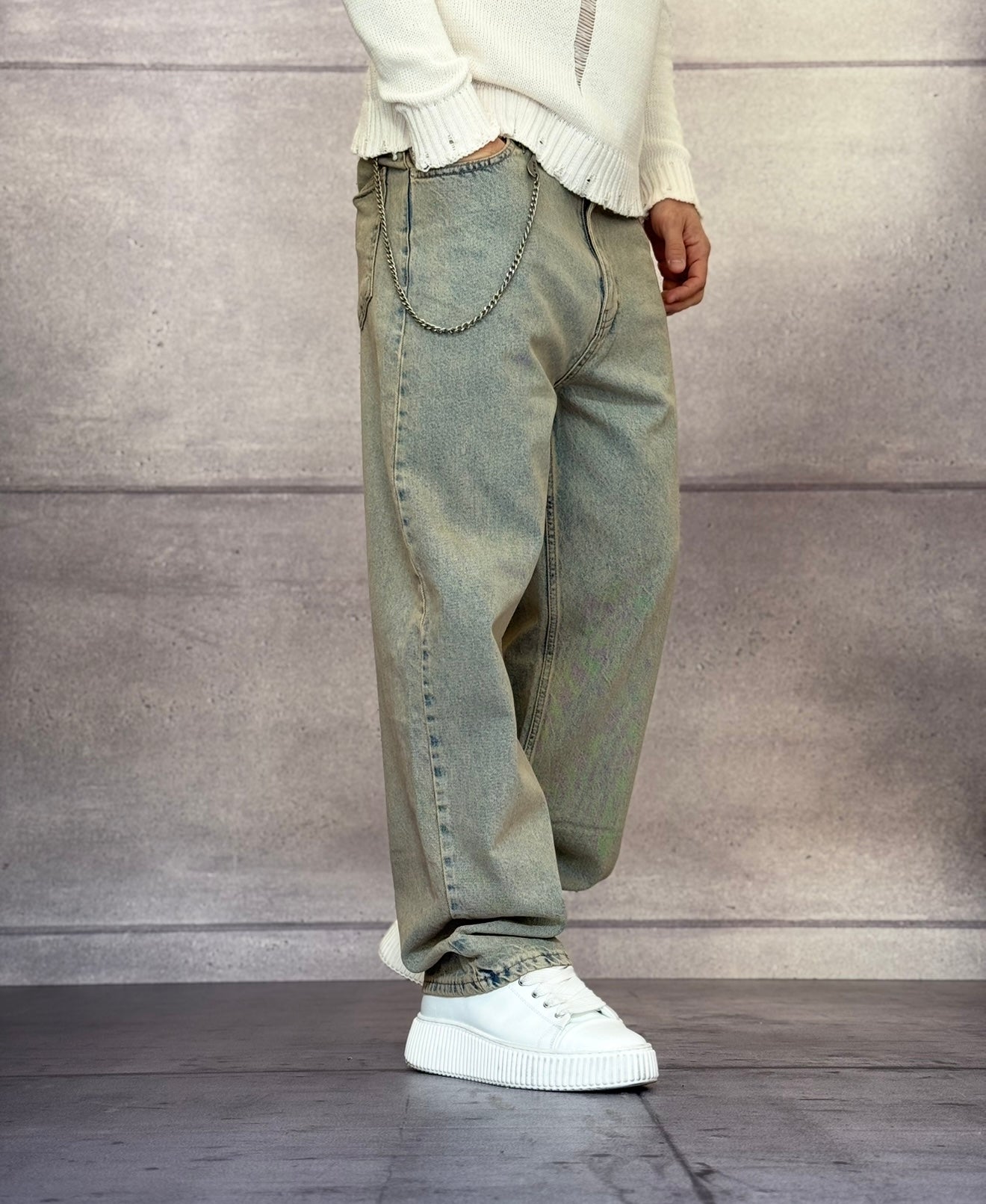 JEANS BAGGY YELLOW TINT - VAMOS - ART. V100 - 02