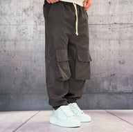 PANTALACCIO TASCONE CARGO EFFETTO SCAMOSCIATO - ART. MORATA 3 - HAMEN - COL. NERO