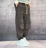 PANTALACCIO TASCONE CARGO EFFETTO SCAMOSCIATO - ART. MORATA 3 - HAMEN - COL. NERO