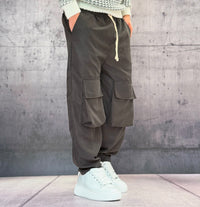 PANTALACCIO TASCONE CARGO EFFETTO SCAMOSCIATO - ART. MORATA 3 - HAMEN - COL. NERO