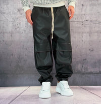 PANTALACCIO TASCONE CARGO EFFETTO MARTELLATO - ART. MORATA 2 - HAMEN - COL. NERO