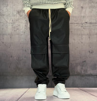 PANTALACCIO TASCONE CARGO EFFETTO MARTELLATO - ART. MORATA 2 - HAMEN - COL. NERO