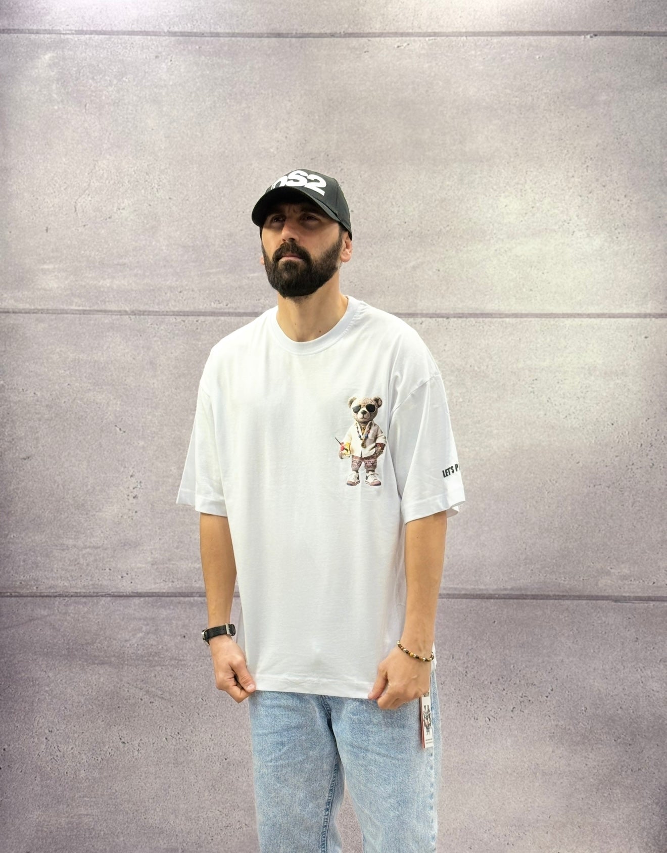 T-SHIRT OVERSIZE OFF THE SYSTEM ORSO  - PLUS EIGHTEEN - ART. PA-6994