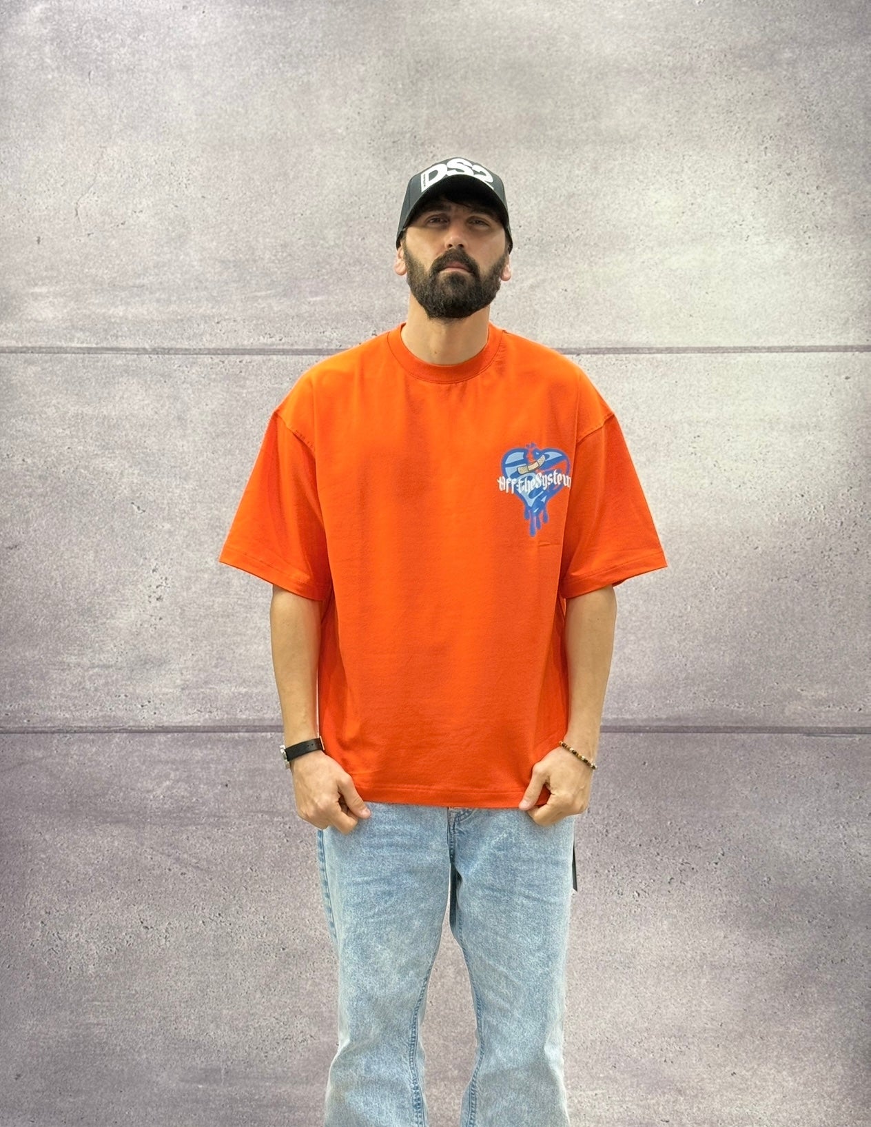 T-SHIRT OVERSIZE OFF THE SYSTEM BROKEN HEART - PLUS EIGHTEEN - ART. KS -6606