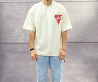T-SHIRT OVERSIZE OFF THE SYSTEM BROKEN HEART - PLUS EIGHTEEN - ART. KS -6606