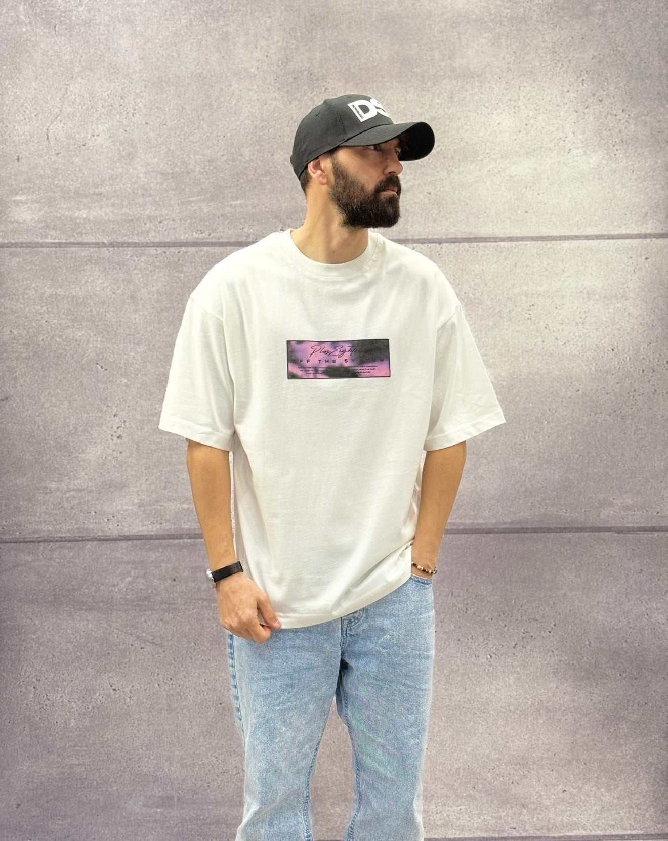 T-SHIRT OVERSIZE OFF THE SYSTEM NO MORE EXCUSES - PLUS EIGHTEEN - ART. OV-4254