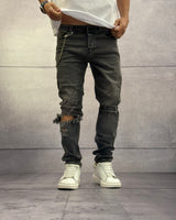 JEANS SLIM FIT CON ROTTURE - ONLY&SONS - ART. 22008104 - DARK GREY DENIM