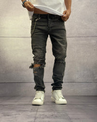 JEANS SLIM FIT CON ROTTURE - ONLY&SONS - ART. 22008104 - DARK GREY DENIM